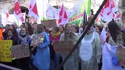 Warnstreik in der Tarifrunde für die Landesbeschäftigten - Demonstration und Kundgebung in München am 26.02.2019